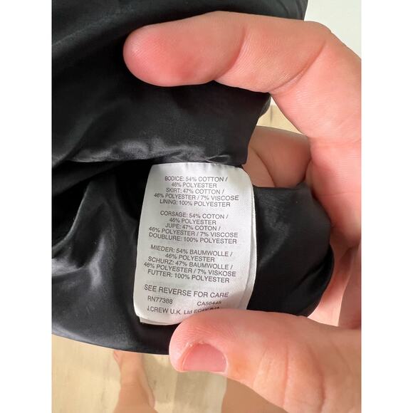 J. Crew White and Gray Dimond Pattern Knee Length Cap Sleeve Dress - Picture 5 of 9